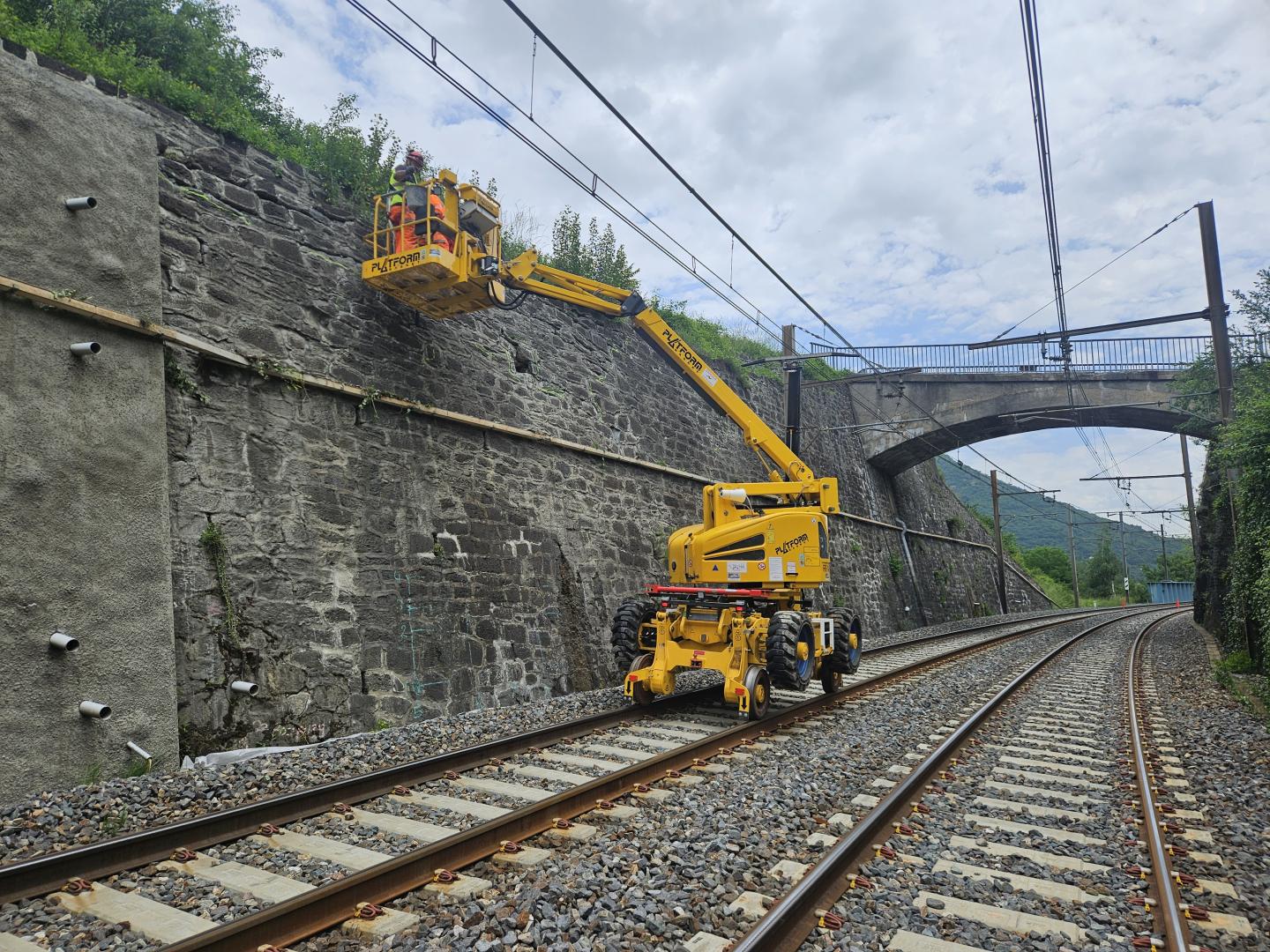 Location nacelle rail route