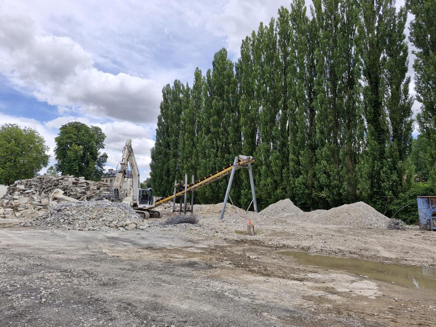 Travaux de recyclage du béton France